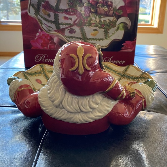 Fitz and Floyd Renaissance Santa Server Bowl Tray - Picture 5 of 8